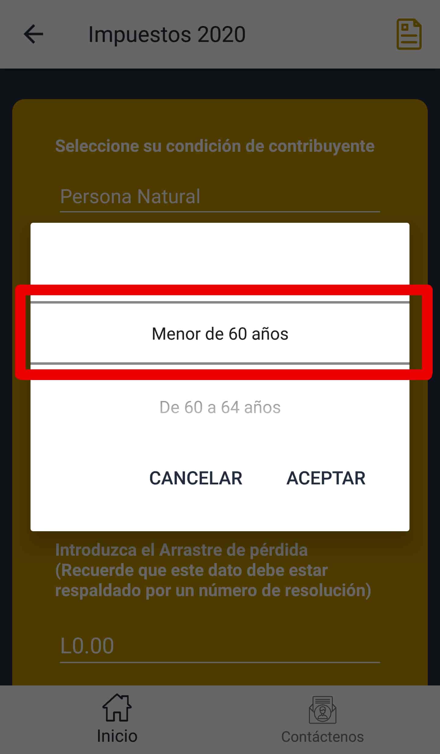 Calculadora tributaria informativa impuestos por pagar SAR Honduras ofrecida por AV Contadores Consultores