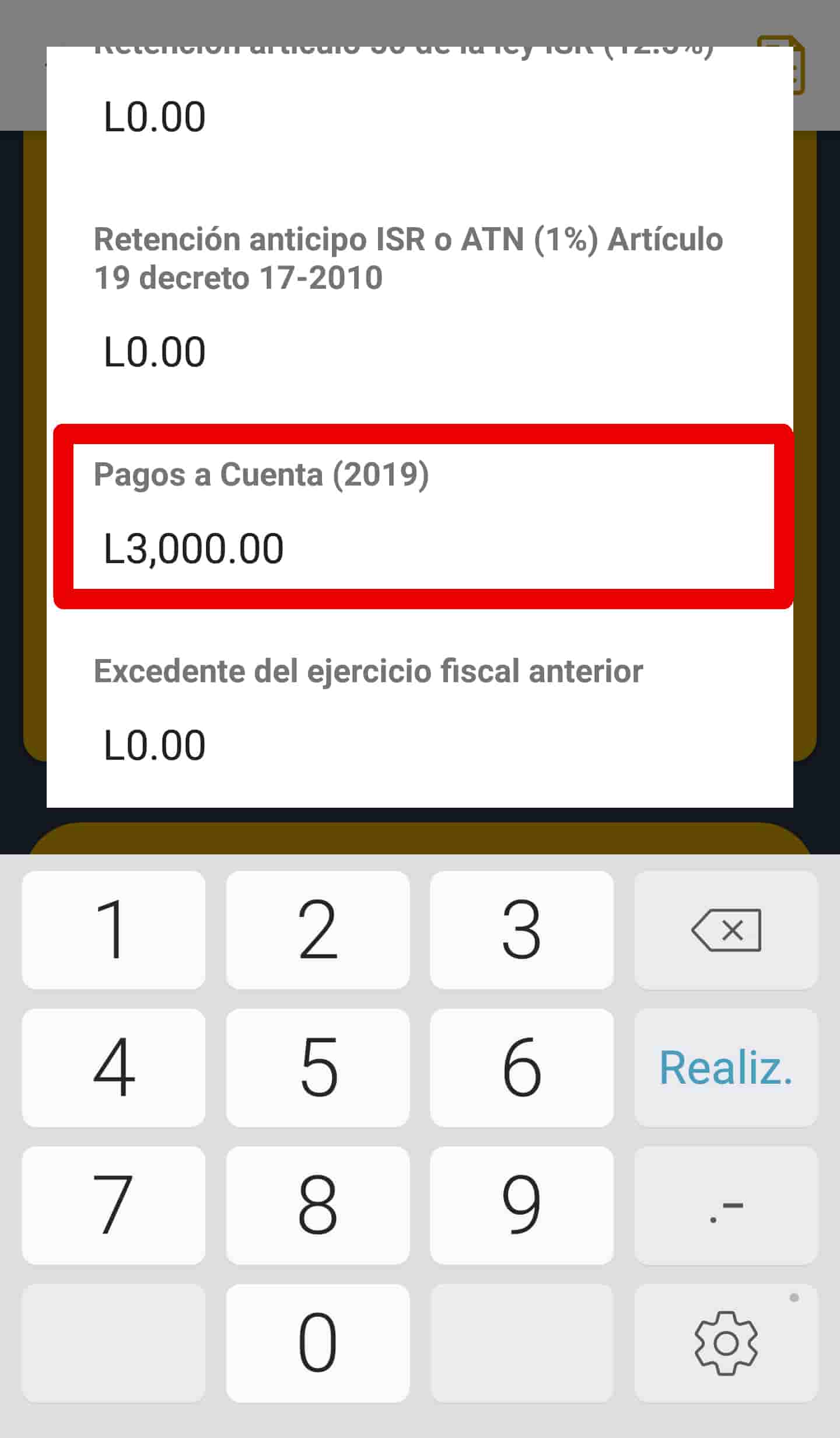 Calculadora tributaria informativa impuestos por pagar SAR Honduras ofrecida por AV Contadores Consultores