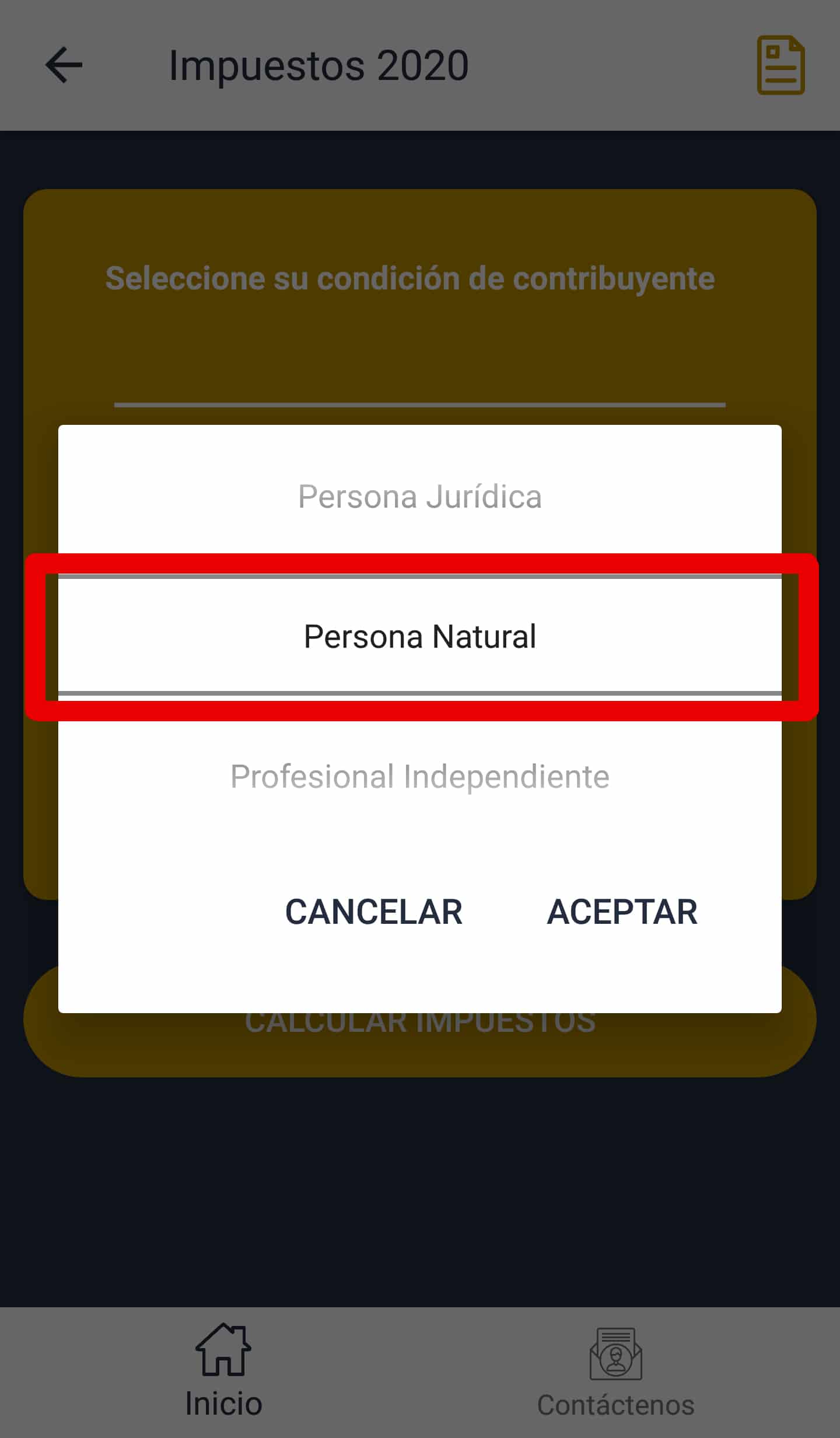 Calculadora tributaria informativa impuestos por pagar SAR Honduras ofrecida por AV Contadores Consultores